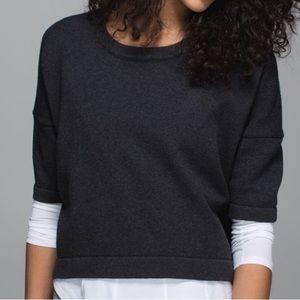 Lululemon Black Bhakti Reality Short Sleeve Size 10. Tag ripped out during wear